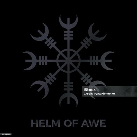 Helm Of Awe Or Helm Of Terror Sign Aegishjalmur Icelandic Symbol Of