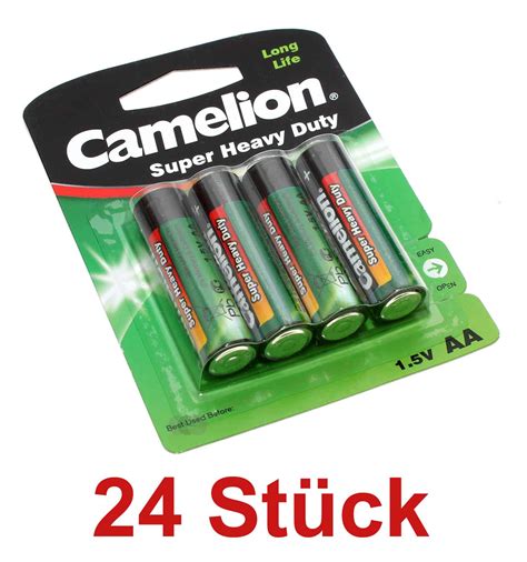 24x 4er Pack Camelion Super Heavy Duty AA Mignon Batterie 1 5V