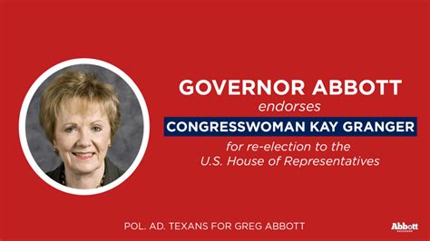 Governor Abbott Endorses Congresswoman Kay Granger For Re-Election ...