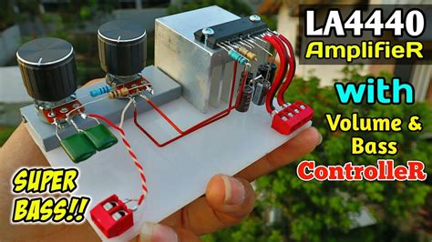 DIY Heavy Bass Powerful Amplifier Using LA4440 IC With Volume Bass