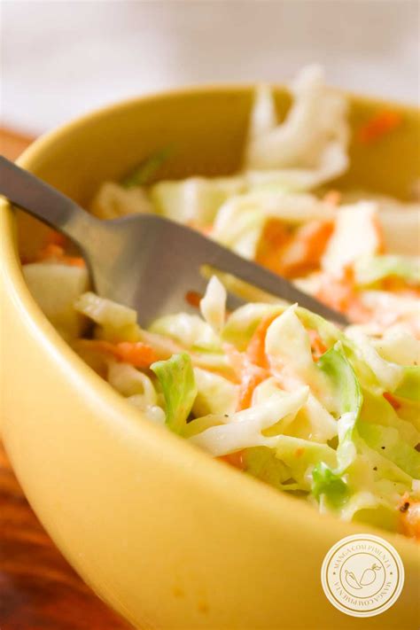 Salada De Repolho E Cenoura Maionese Manga Pimenta