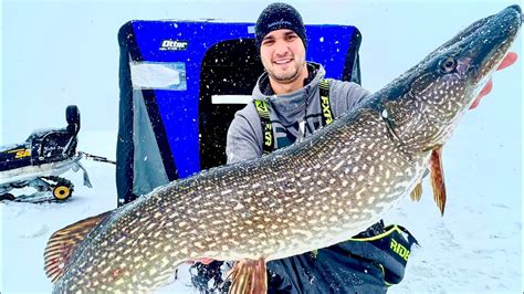 Ice Fishing Bonanza In Georgian Bay Pike And Walleye Galore Youtube