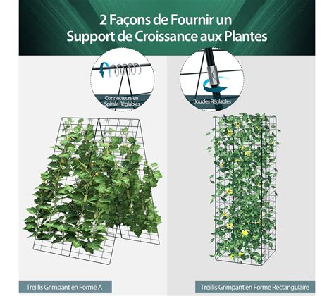 Lot De Support Pour Plantes Grimpantes En M Tal X Cm