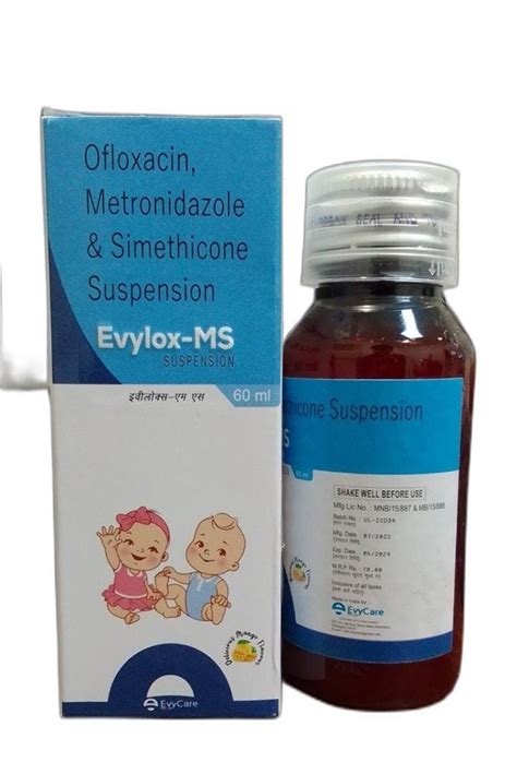 Evylox Ms Ofloxacin Metronidazole Simethicone Ml At Rs Bottle In