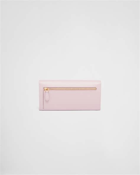 Alabaster Large Saffiano Leather Wallet Prada