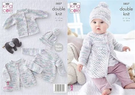 King Cole Baby Double Knitting Pattern For Matinee Coat Jacket Cardigan