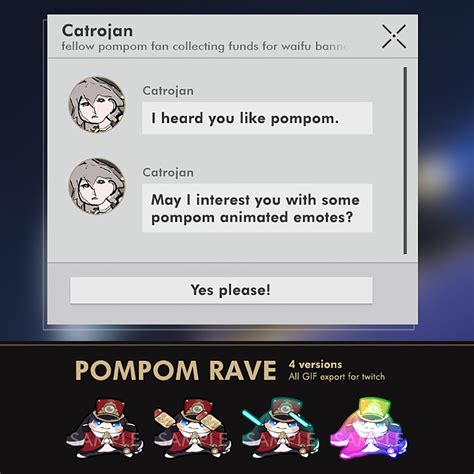 Honkai Star Rail Pom Pom Animated Rave Emote Etsy Uk