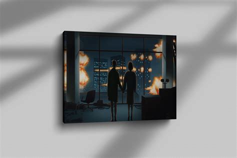 Fight Club Movie Art 160 Floating Frame Wooden Frame Canvas Or