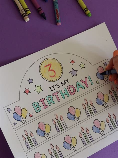 Free Printable Birthday Crown Pjs And Paint