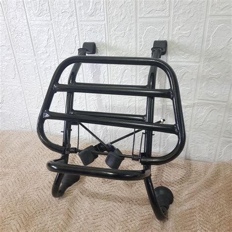 HITAM Frontrack Front Rack Vespa Super Sprint Px Excel Strada Black