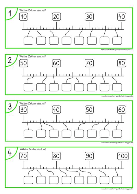 Zahlen Am Zahlenstrahl Eintragen Pdf Lernst Bchen