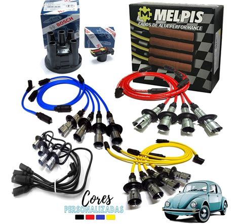 Kit Cabos Tampa E Rotor Bosch Fusca Pino Hall Fios Mercado Livre