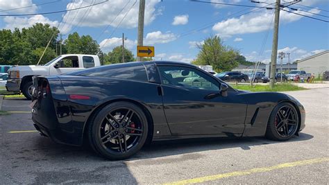 Corvette Wheels - CV07B C6 Z06 Wheels - Black Corvette Rims