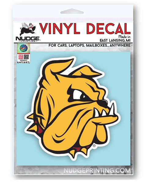 Minnesota Duluth Bulldog Mascot Logo Car Decal Bumper Sticker Bulldog