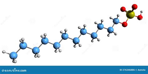 3 ª Imagen De La Fórmula Esquelética De Laureth Sulfato Stock de