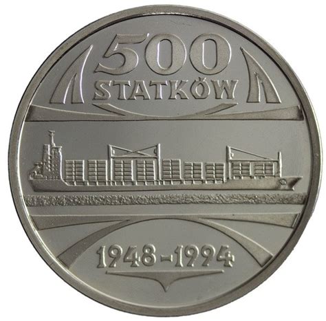 Stocznia Szczecińska 500 Statków Zwodowanych 1 Oz Srebro