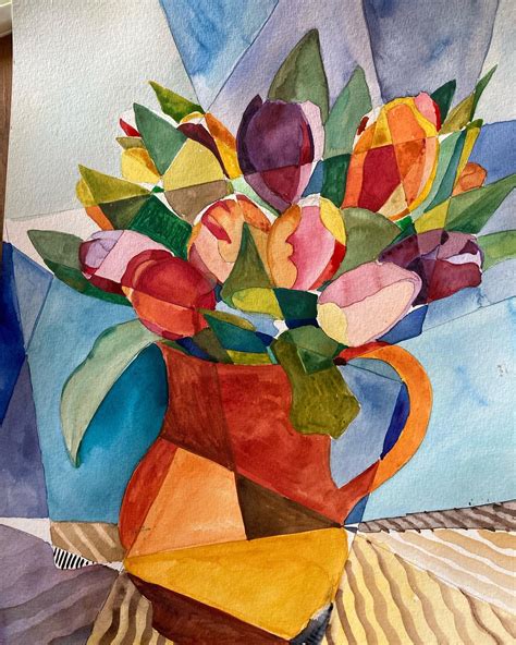 Cubist Flowers Helen Mcdonald Mathie