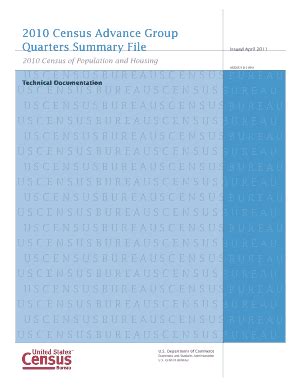 Fillable Online Census Census Advance Group Quarters Summary