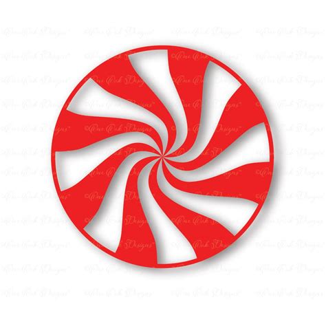 Peppermint Swirl Christmas Candy Svg Dxf Png Cut File For Etsy