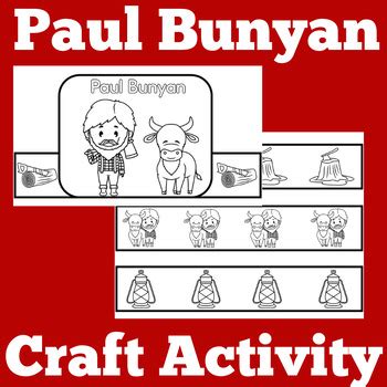 Paul Bunyan Worksheet Craft Activity Tall Tales Lumberjack Pre K K