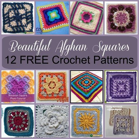 Beautiful Afghan Squares Free Crochet Patterns Stitches N Scraps