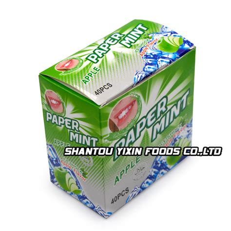 cool apple flavor mouth clear paper mint candy china papermint candy