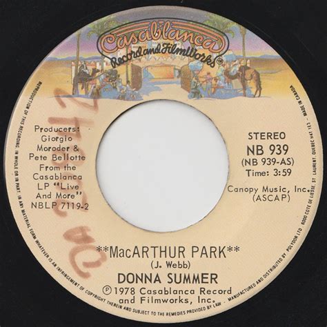 Donna Summer - MacArthur Park (Vinyl, 7", 45 RPM, Single, Stereo) | Discogs