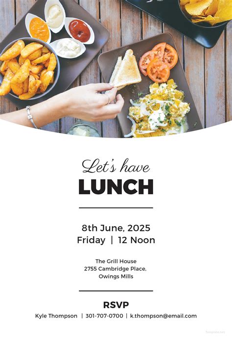 Free Simple Lunch Invitation Template in Microsoft Word, Microsoft Publisher, Adobe Illustrator ...