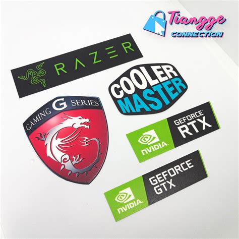 Pc Sticker Nvidia Rtx Geforce Gtx Msi Razer Cooler Master G Series