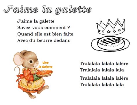 Comptine J Aime La Galette Paroles Illustr Es De La Comptine J Aime