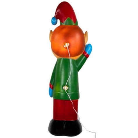 Northlight Lighted Retro Style Blow Mold Elf Outdoor Christmas