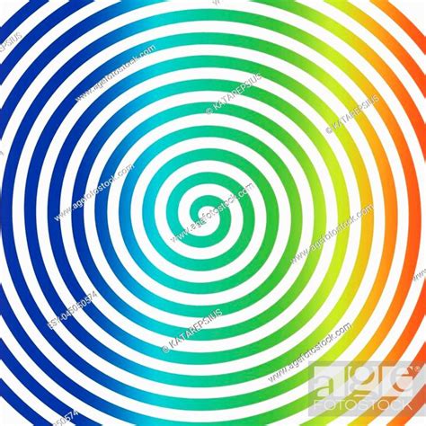 White Rainbow Round Abstract Vortex Hypnotic Spiral Wallpaper Stock