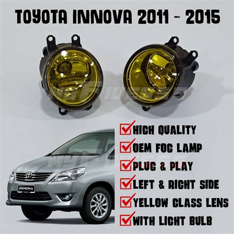 Toyota Innova Pcs Oem Fog Lamp Yellow Glass