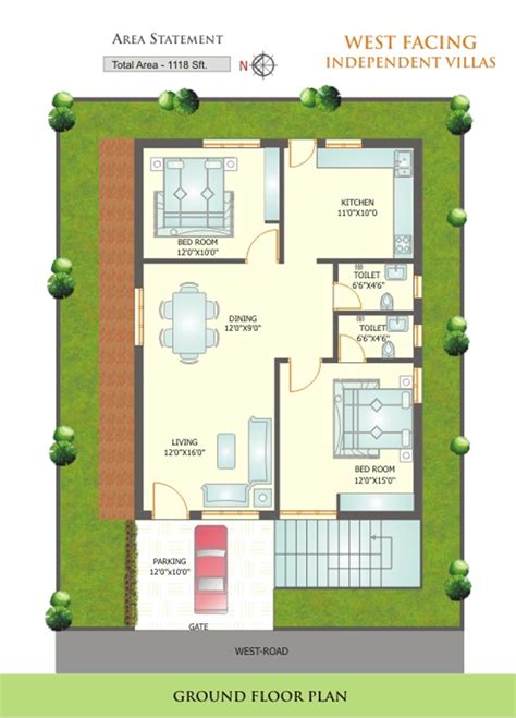 West Facing House Plans