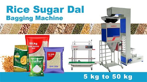 Rice Dal Sugar 5kg To 50Kg Bagging Machine 1kg To 30kg Weigh Metric