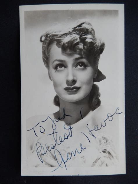 June Havoc Autographed 3 14 X 5 12 Photograph Postcard From Estate