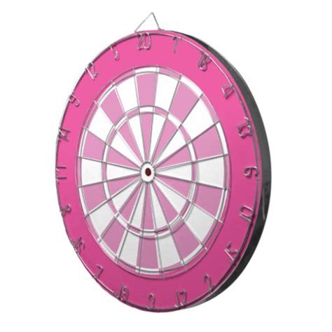 Dart Board White Light Pink And Darker Pink Dart Board Zazzle