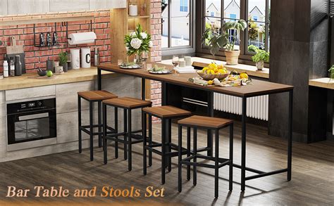 Amazon Yongchuang Piece Bar Table Set Bar Table And Chairs Set