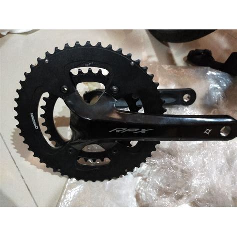 prowheel rpx hollowtech road compact crankset   mm  set