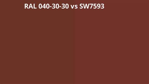 Ral Vs Sw Ral Colour Chart Uk