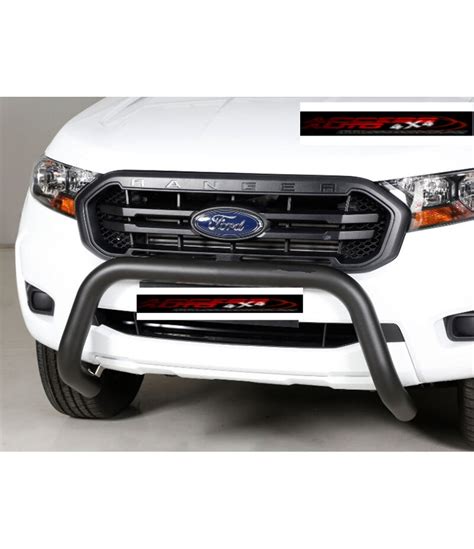 Pare Buffle Ford Ranger 2012 2019 Homologue Inox Noir 76mm