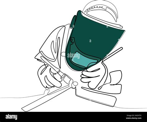 Continuous one line drawing of a male in face mask Stock Vector Image & Art - Alamy