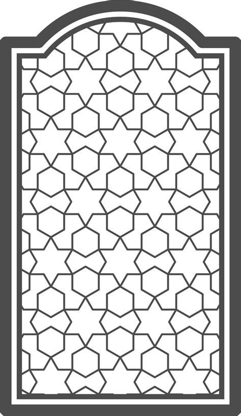 Ramadan Window With Pattern Arabic Frame Of Mosque Door Islamic