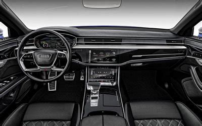 Download wallpapers 2020, Audi S8, interior, inside view, front panel ...