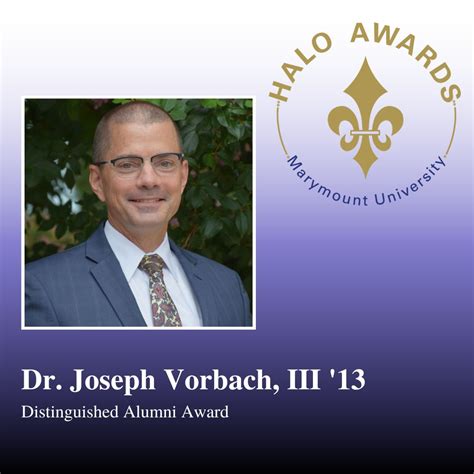 congratulations  joseph vorbach  recipient   distinguished