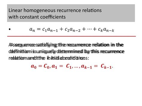 Solving Linear Recurrence Relations презентация онлайн