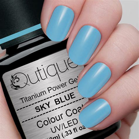 Gel Nail Polish -Sky Blue (light blue) -HEMA Free - Qutique