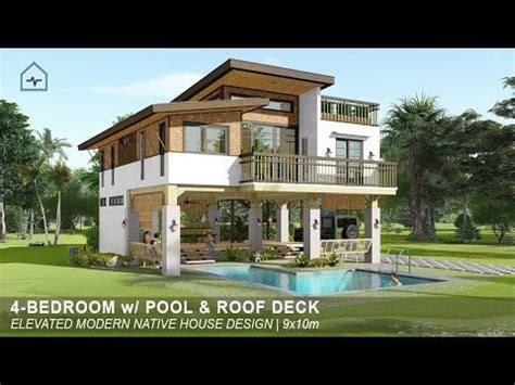 Ep Bedroom Elevated Modern Bahay Kubo With Pool Rooftop