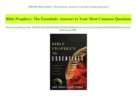 PPT EBOOK Bible Prophecy The Essentials Answers To Your Most Common