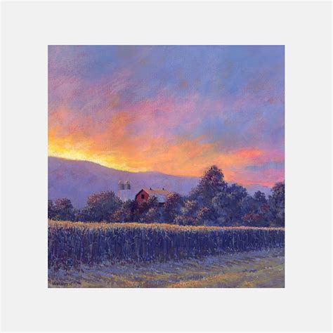 Sunrise Over Farm Land Oil Painting, Fine Art Print, Wall Decor - Etsy